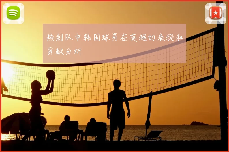 热刺队中韩国球员在英超的表现和贡献分析