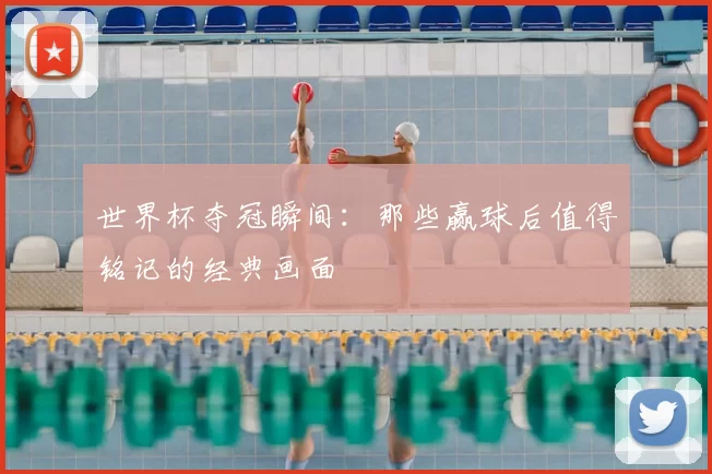 世界杯夺冠瞬间:那些赢球后值得铭记的经典画面