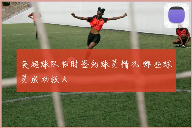 英超球队临时签约球员情况 哪些球员成功救火